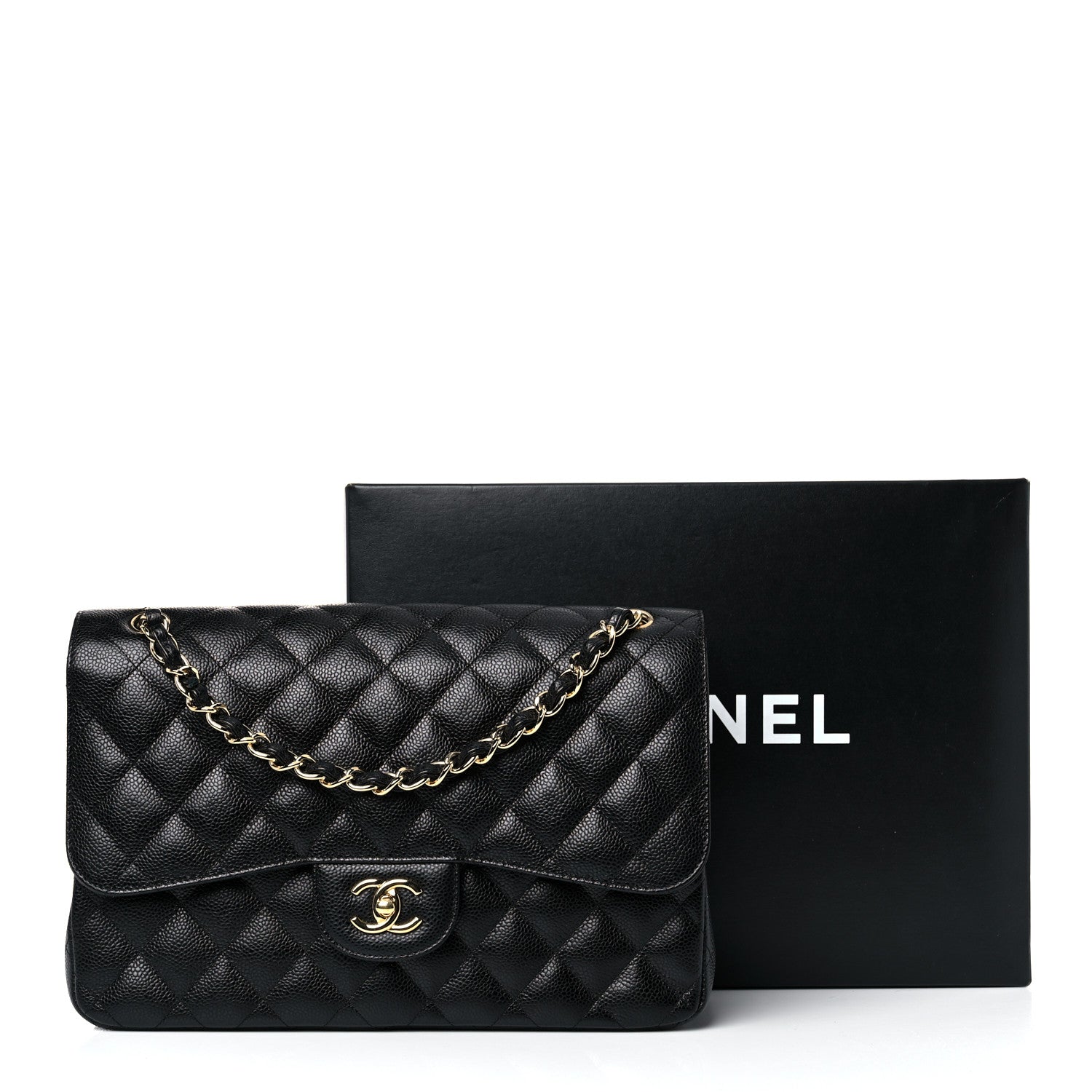Chanel Caviar Quilted Jumbo Double Flap Black 13 of 13