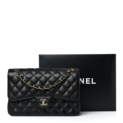 Chanel Caviar Quilted Jumbo Double Flap Black 13 of 13