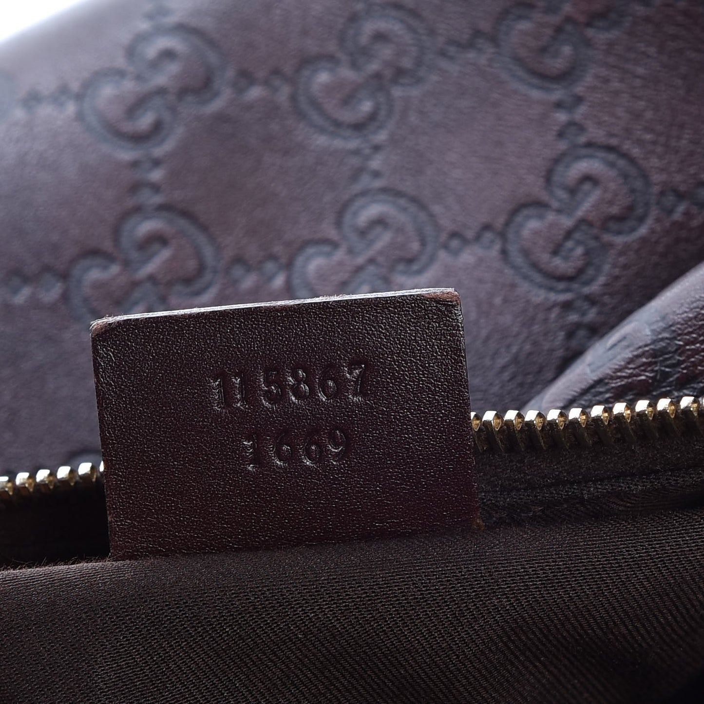 Guccissima Medium Horsebit Chain Hobo Dark Brown