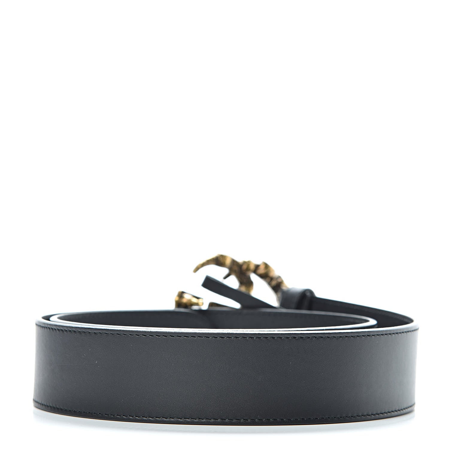 Gucci Calfskin Crystal Double G 40mm Belt 90 36 Black Multicolor 3 of 6