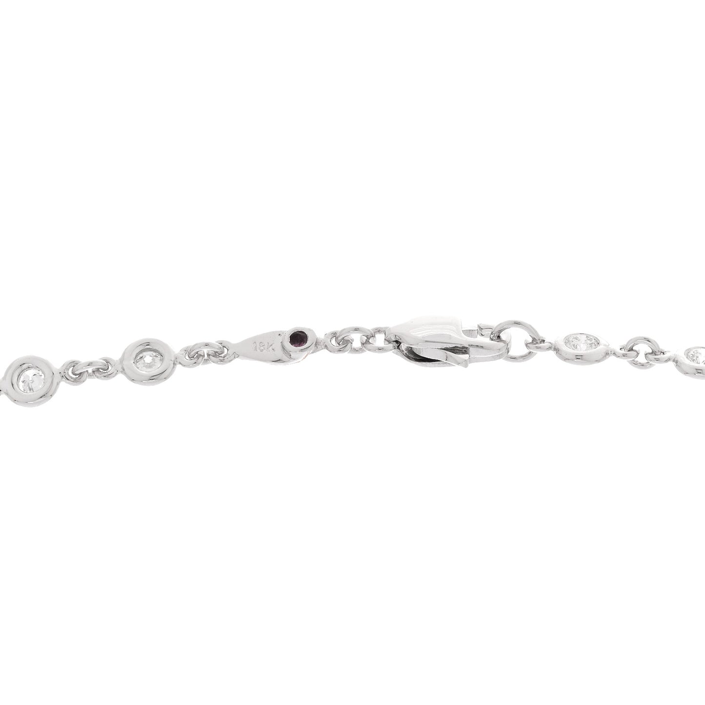 18K White Gold Diamond 2.25ctw Diamonds By The Inch Continuous Station Necklace