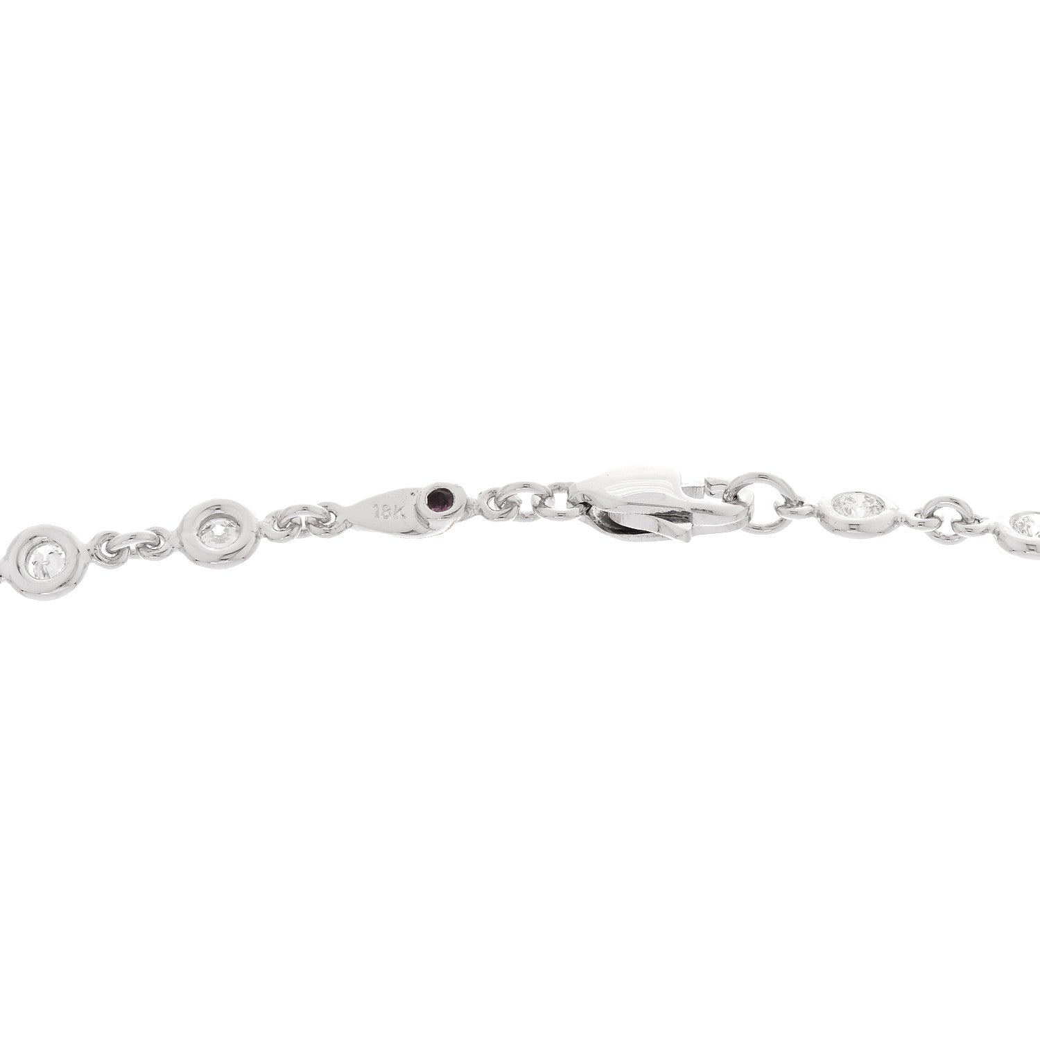 Roberto Coin 18K White Gold Diamond 2.25ctw Diamonds By The Inch Continuous Station Necklace 4 of 5