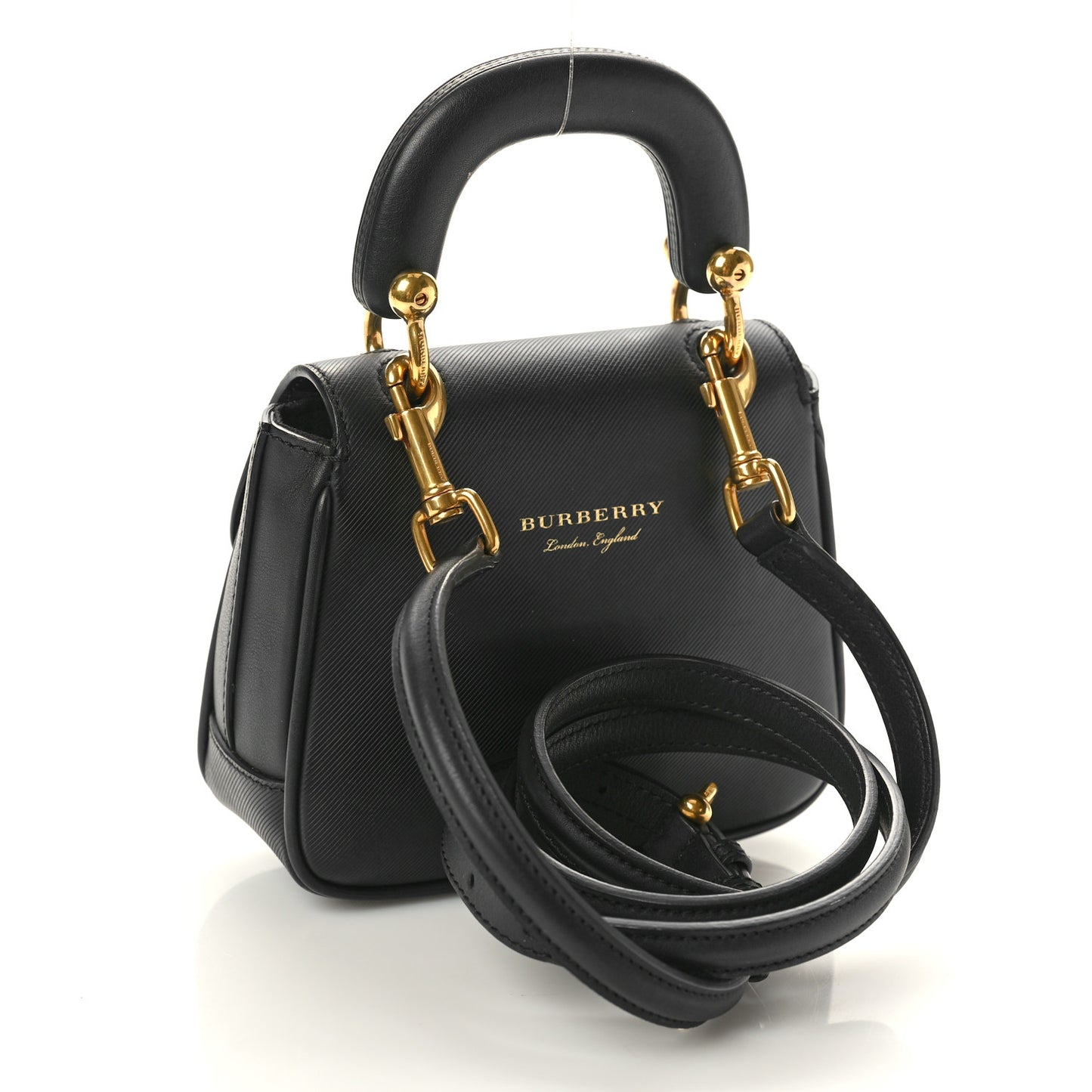 Trench Calfskin Mini DK88 Top Handle Bag Black