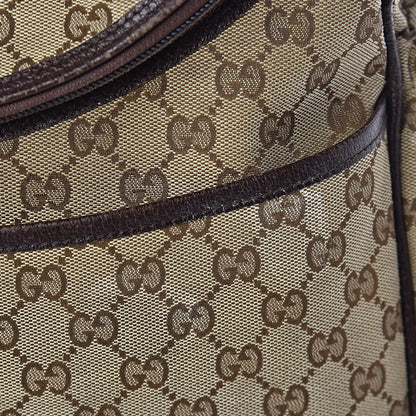 Gucci Monogram Natural Pigskin Large Diaper Bag Beige Ebony Cocoa Dark Chocolate 16 of 29