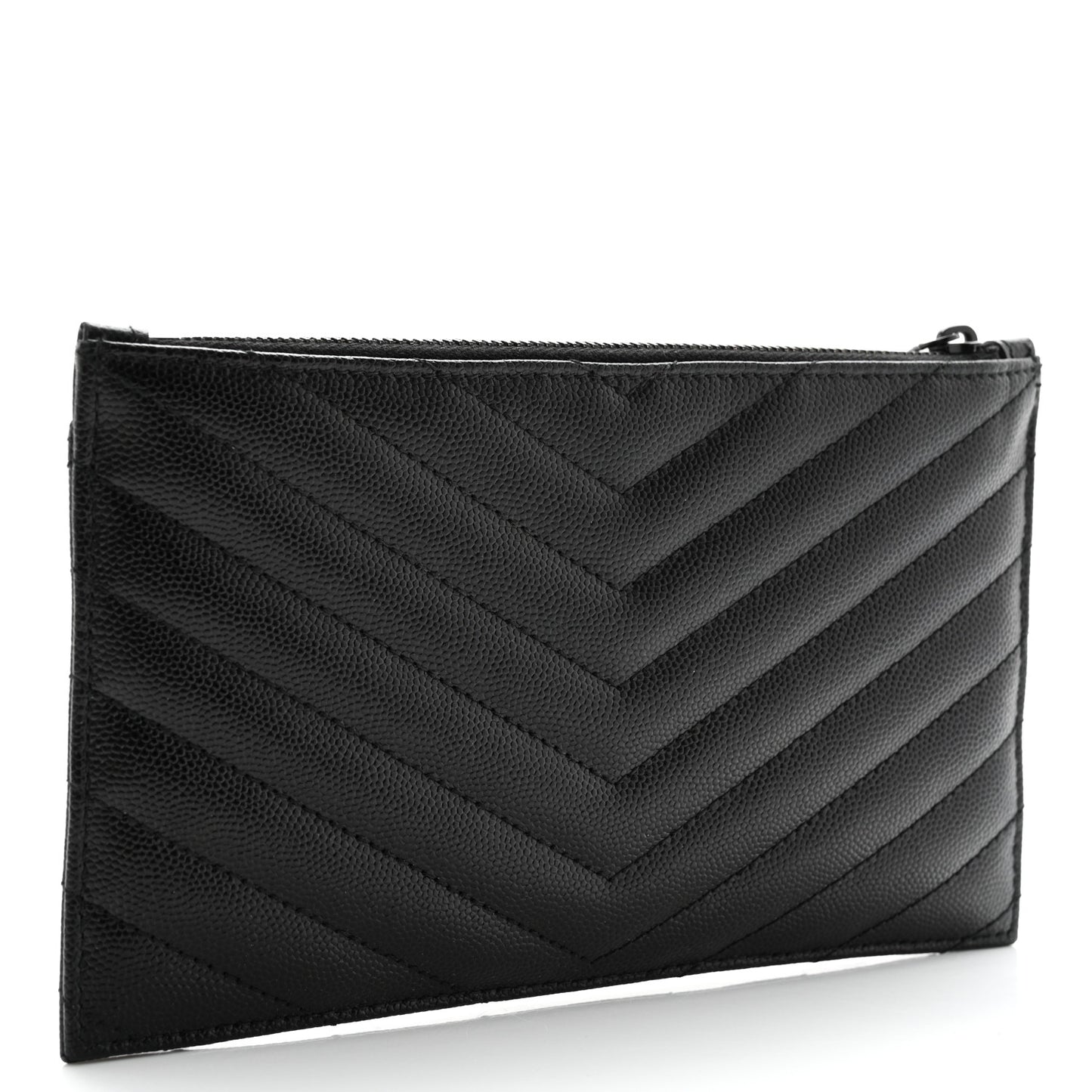 Grain De Poudre Chevron Monogram Bill Pouch Black