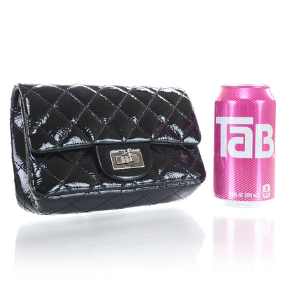 Chanel Patent Quilted Reissue Flap Clutch Bag Black 6 of 11