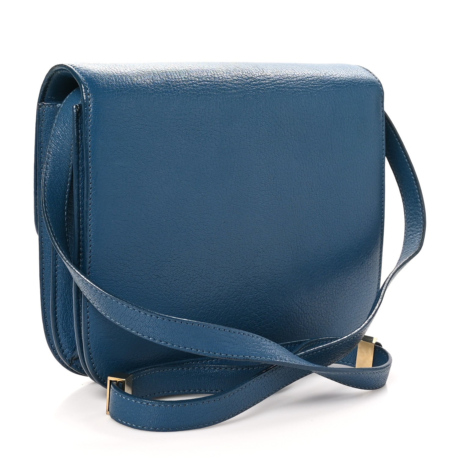 Celine Goatskin Medium Classic Box Flap Bag Deepsea 3 of 12