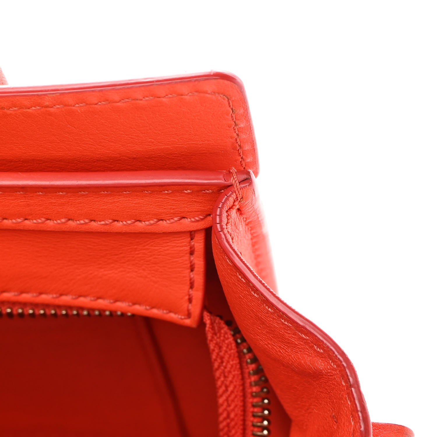 Celine Smooth Calfskin Nano Luggage Fluo Orange 12 of 15