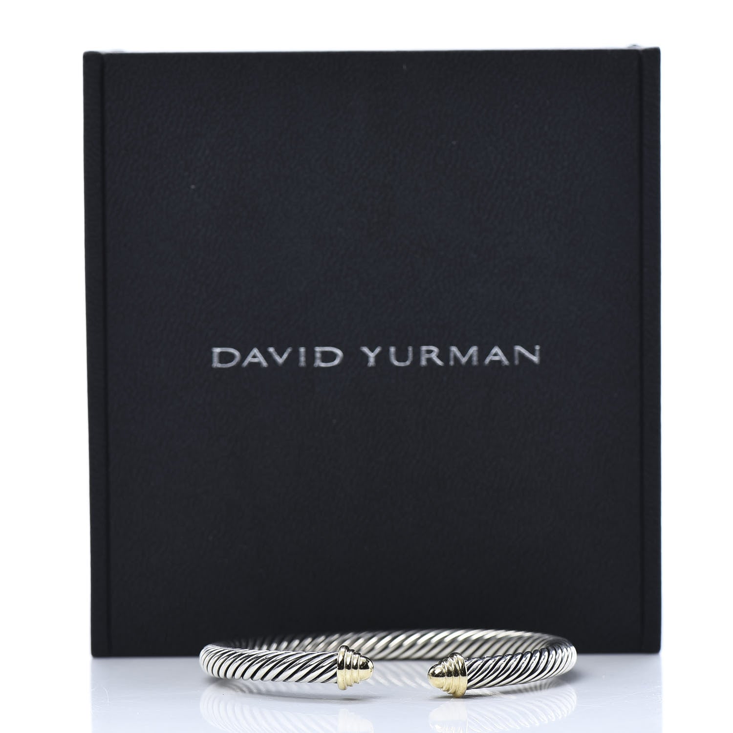 David Yurman Sterling Silver 14K Yellow Gold 5mm Cable Classics Bracelet 5 of 5