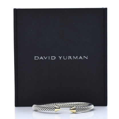 David Yurman Sterling Silver 14K Yellow Gold 5mm Cable Classics Bracelet 5 of 5
