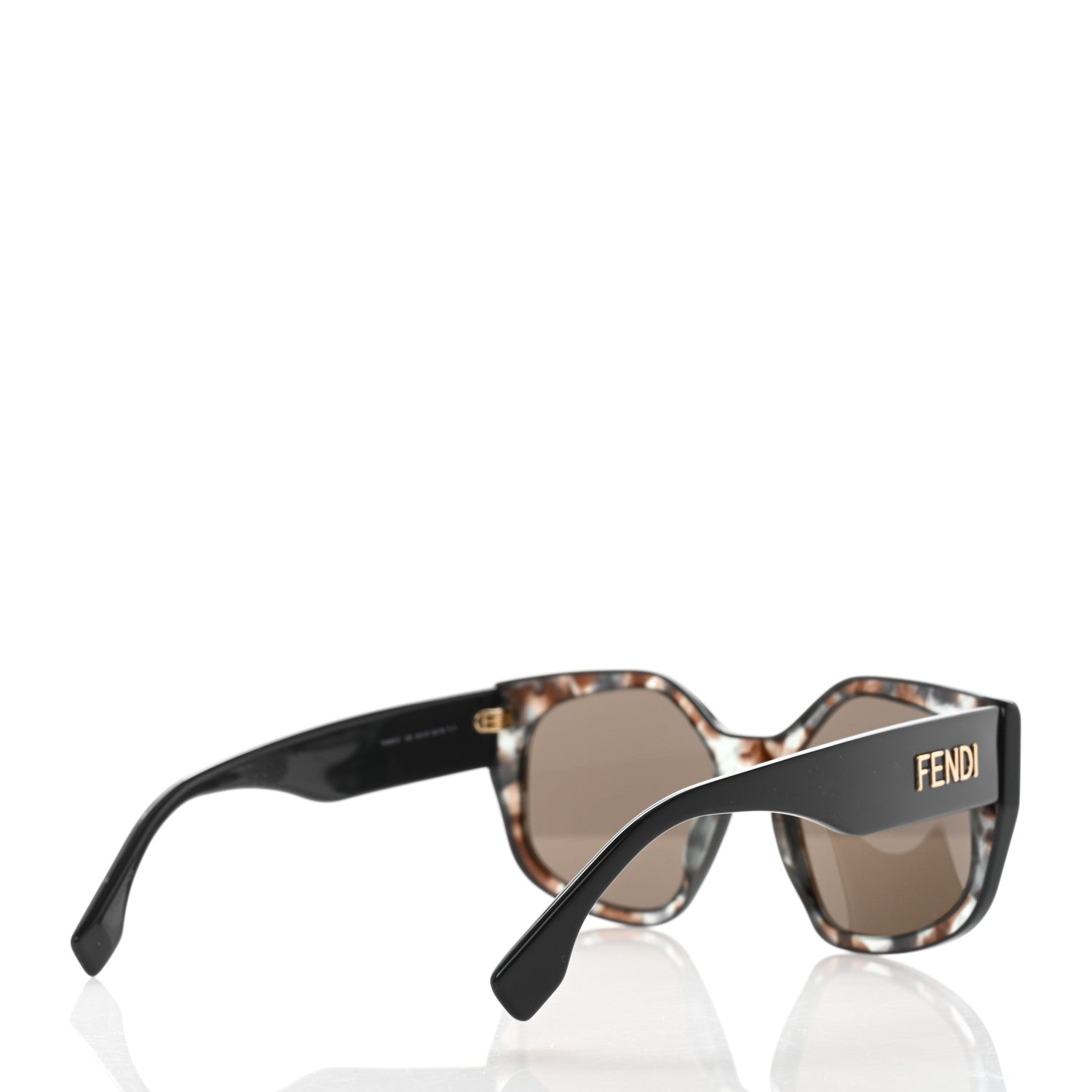 Fendi Acetate Fendi Butterfly Sunglasses FE40017I Shiny Acqua Grey Havana Dark Brown 4 of 8
