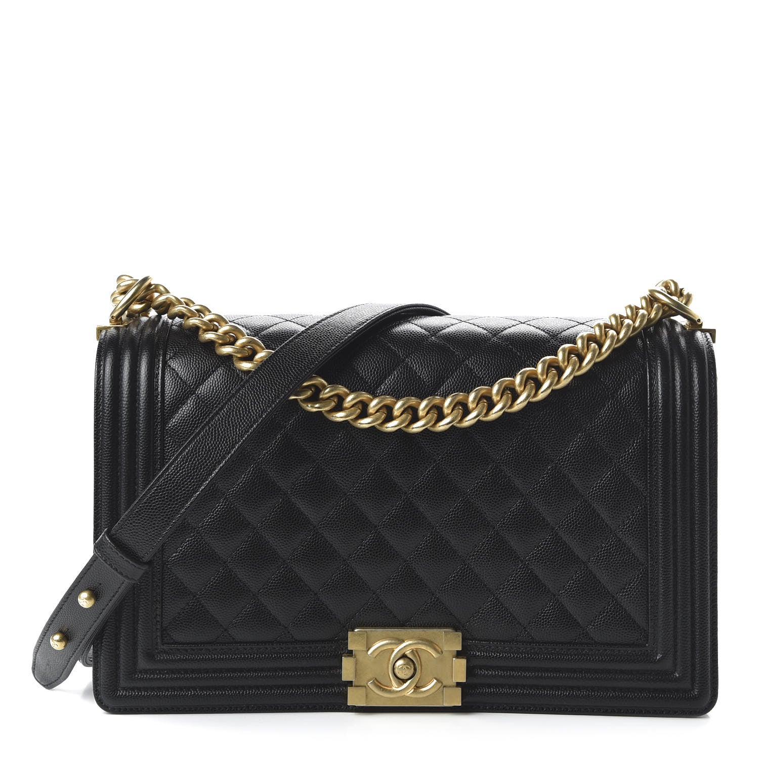 Chanel Caviar Quilted New Medium Boy Flap Black 1 of 10