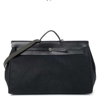Hermes Toile Vache Calfskin Herbag Cabin Black 1 of 5