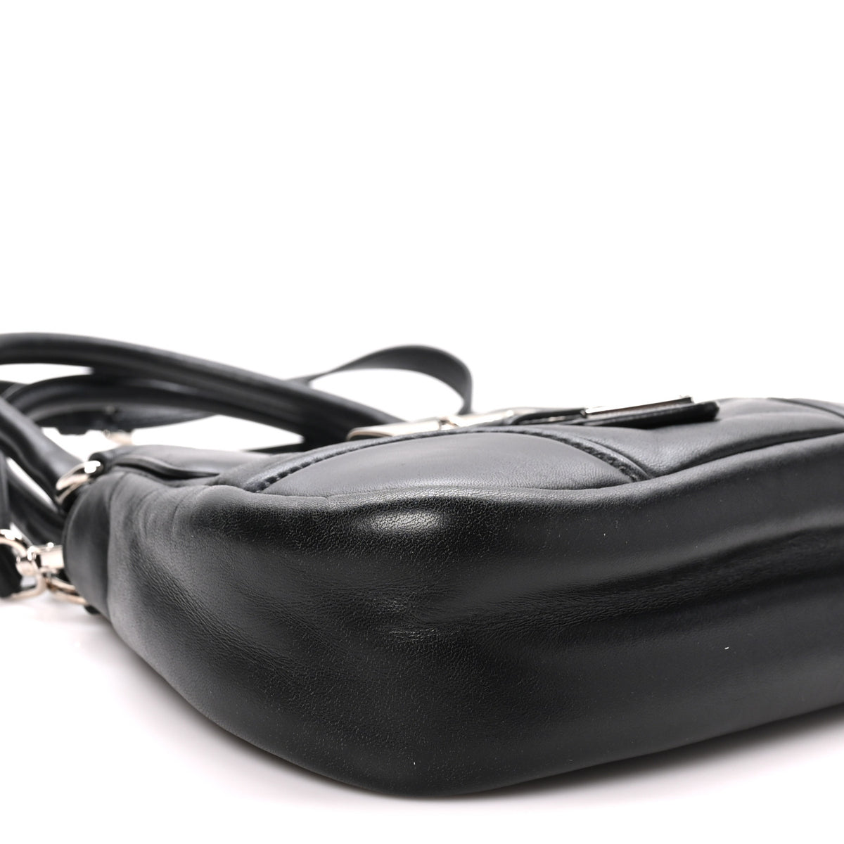 Nappa Soft Padded Re-Edition 2002 Moon Bag Black