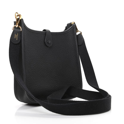 Hermes Taurillon Clemence Evelyne TPM Black 3 of 11