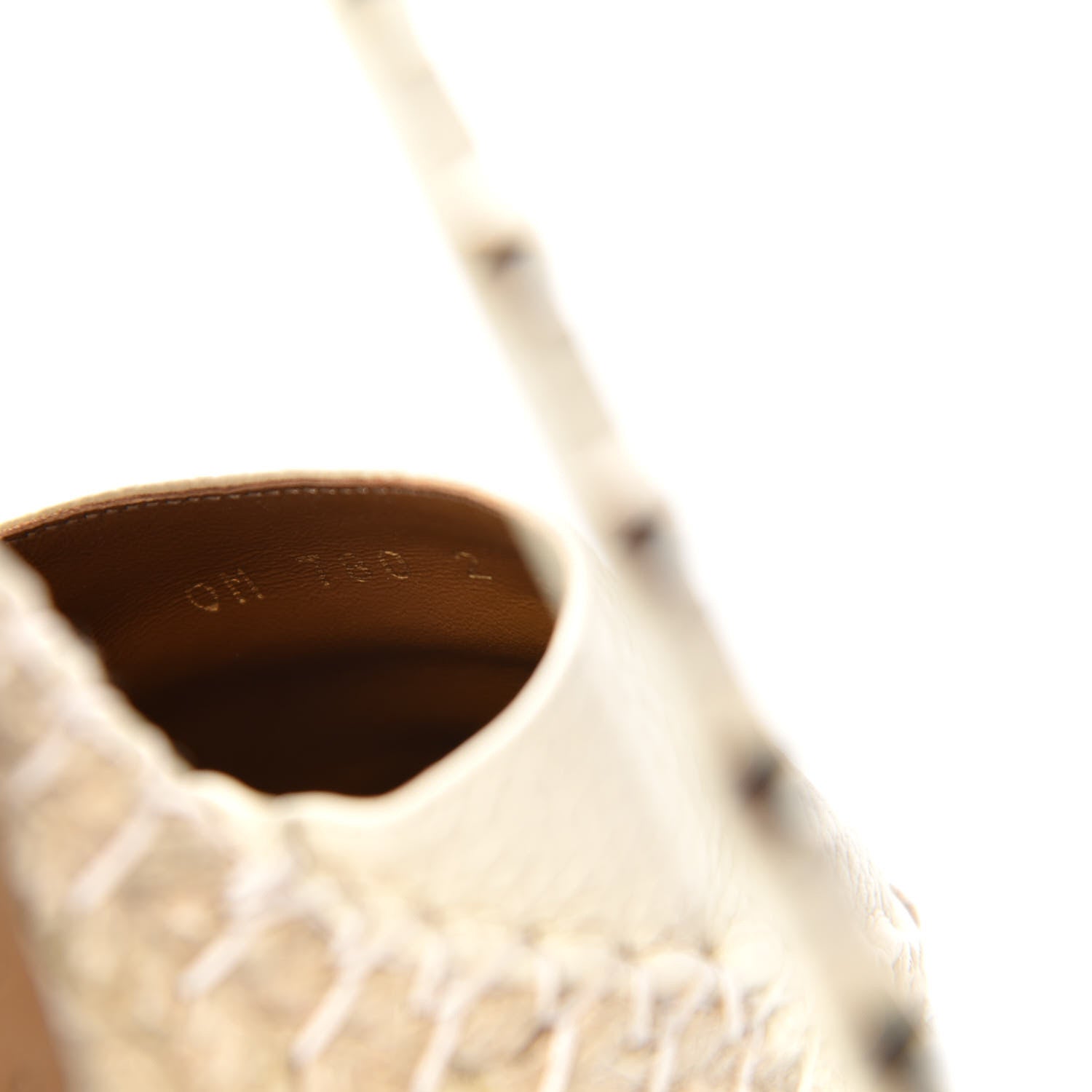 Valentino Garavani Grained Calfskin Rockstud Ankle Wrap Espadrille 15/85mm Wedges 36 Light Ivory 10 of 10
