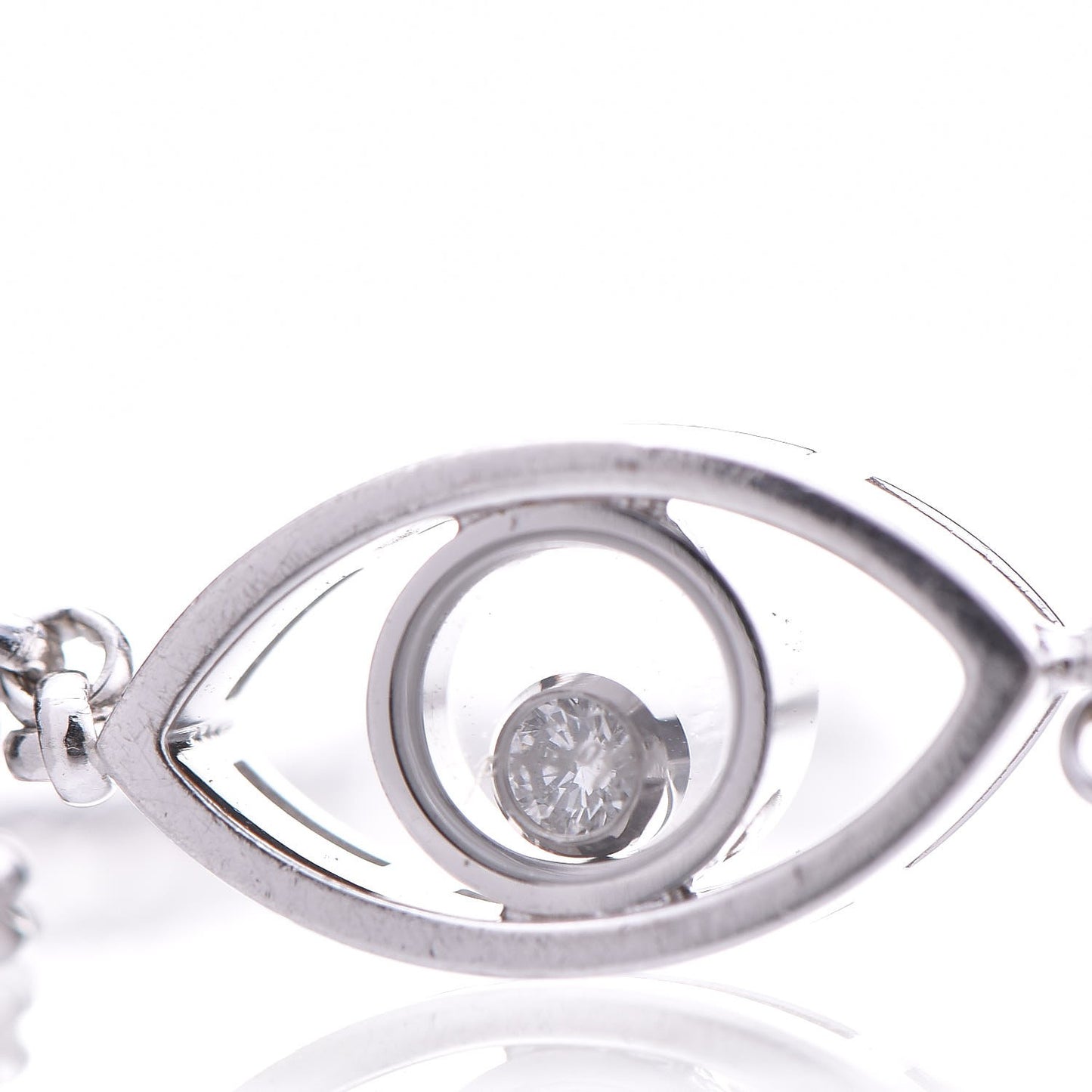 18K White Gold Diamond Good Luck Charms Eye Bracelet