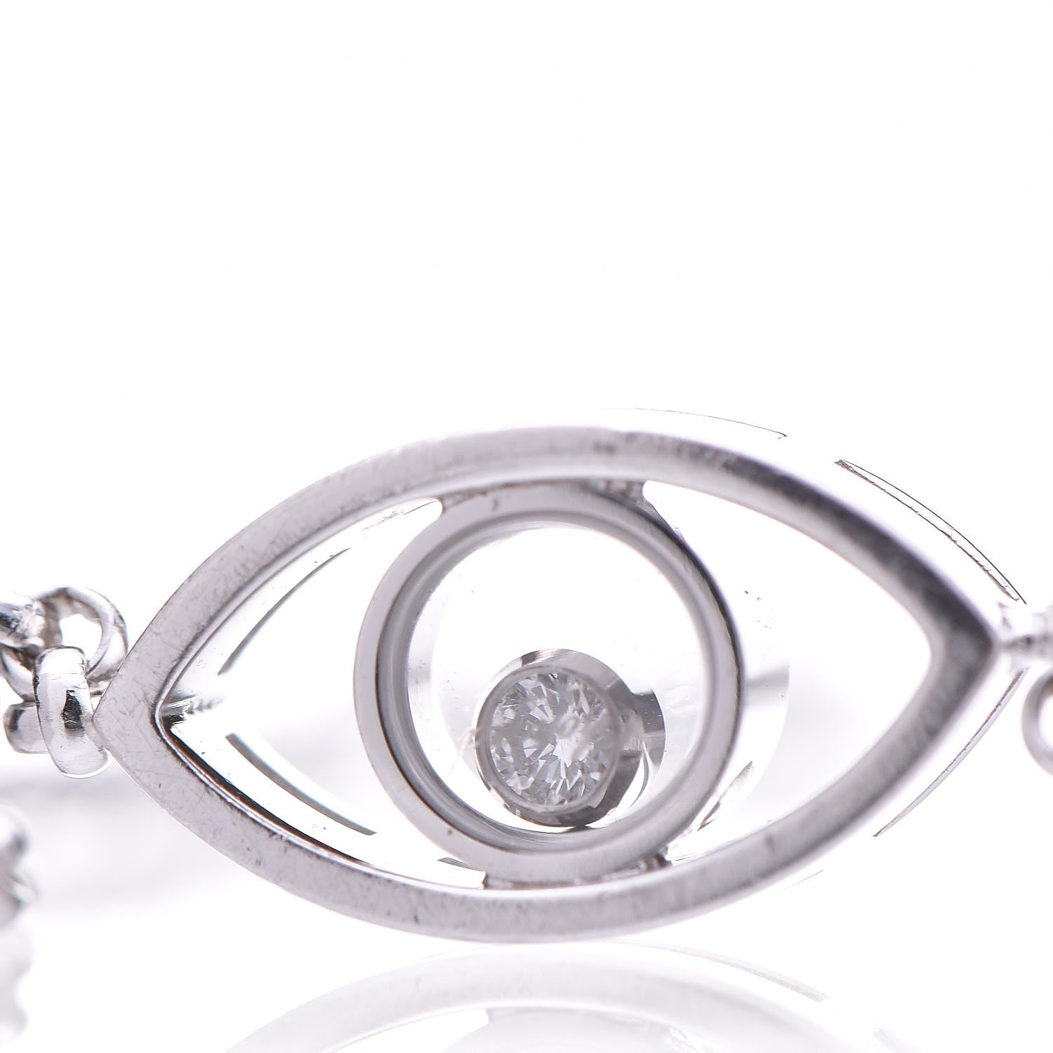 Chopard 18K White Gold Diamond Good Luck Charms Eye Bracelet 3 of 5