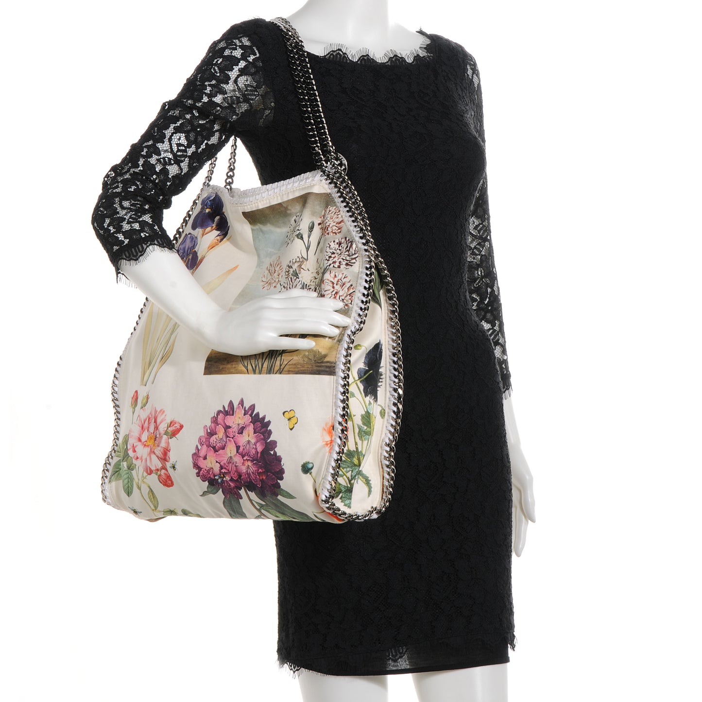 Faux Leather Large Botanical Print Falabella
