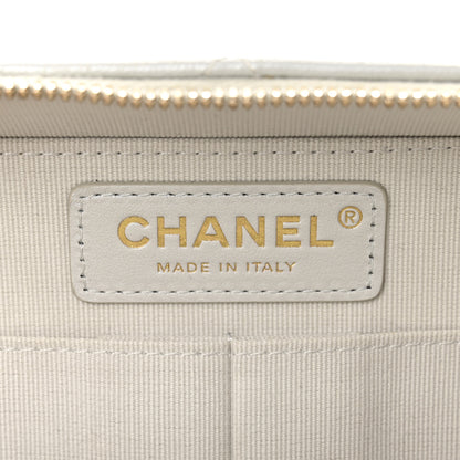Chanel Metallic Lambskin Quilted Top Handle Vanity Case Silver 7 of 13