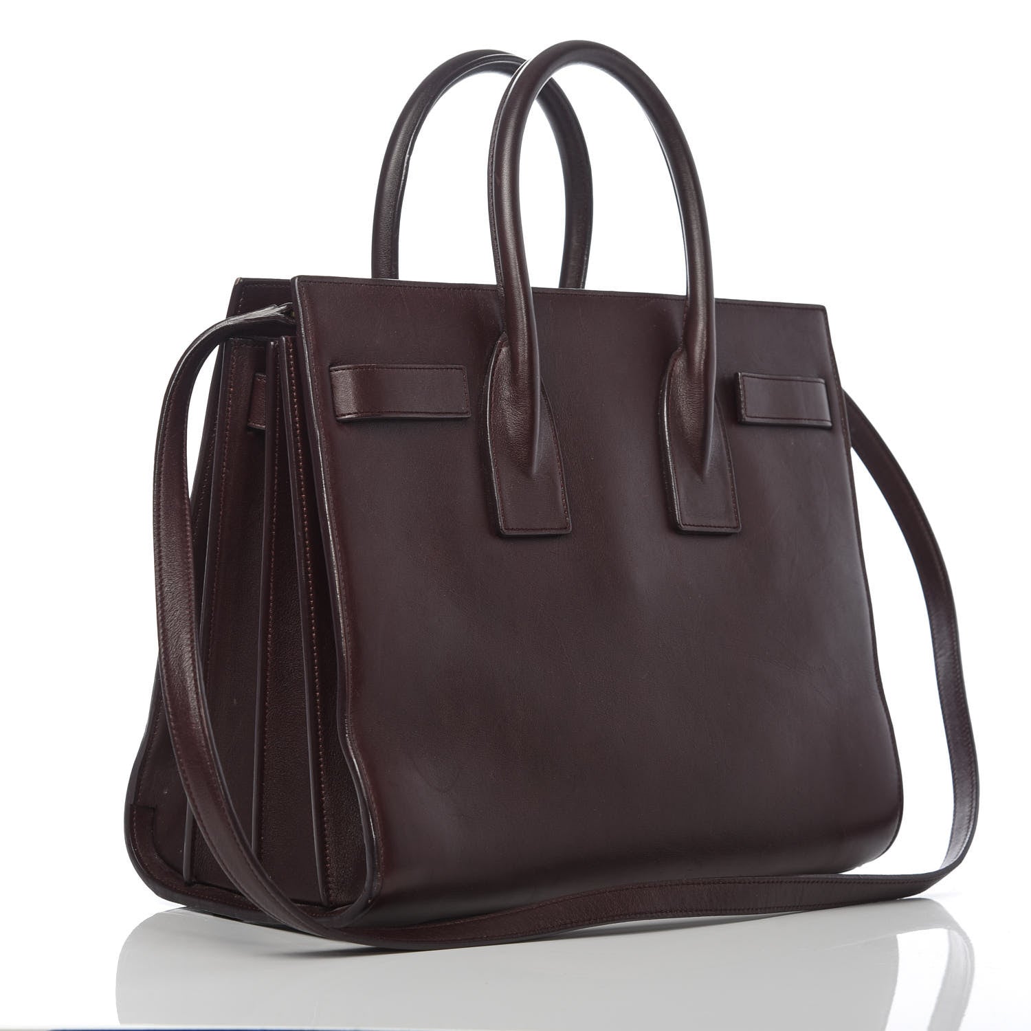 Saint Laurent Calfskin Small Sac De Jour Bordeaux 2 of 14