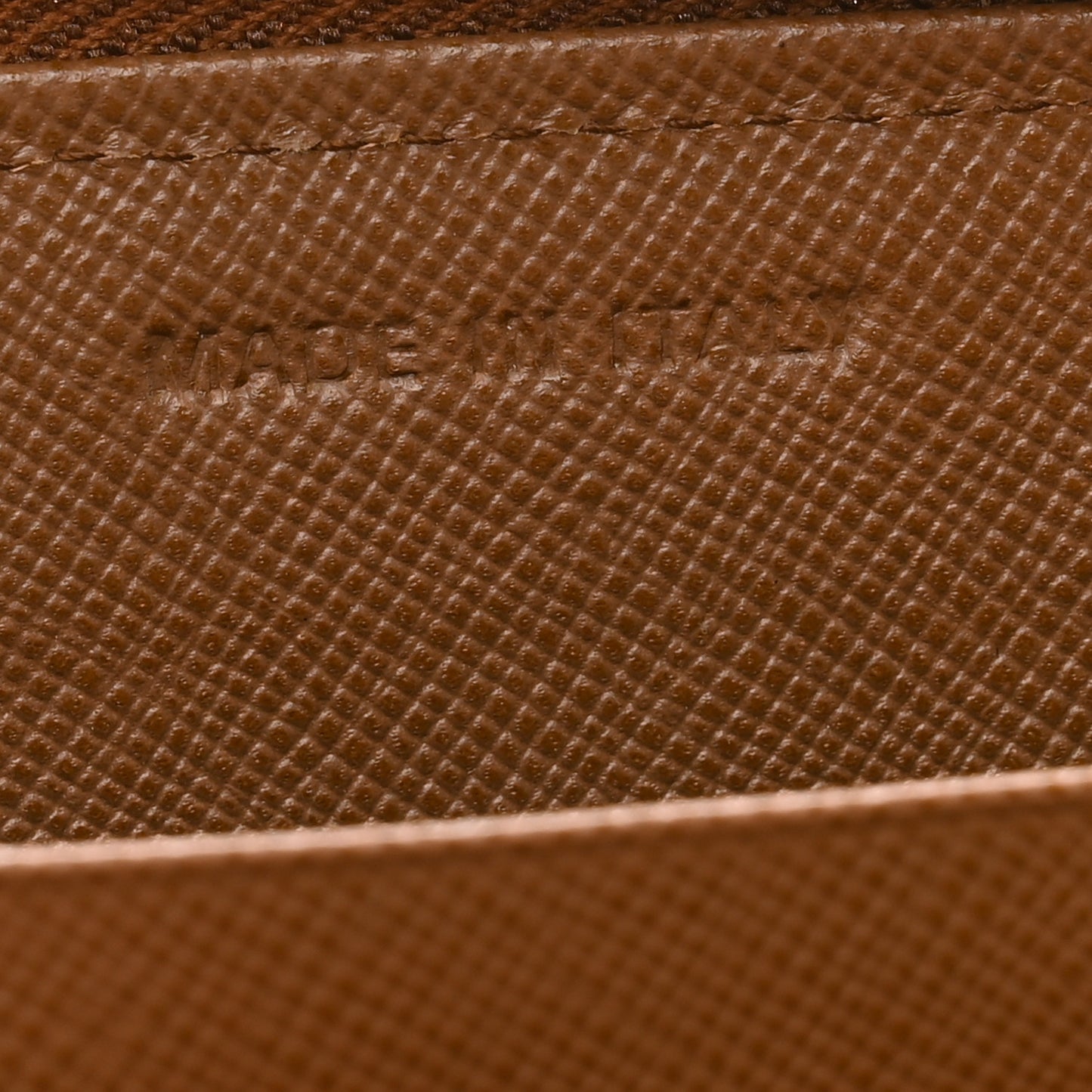 Saffiano Triangle Zip Around Wallet Caramel