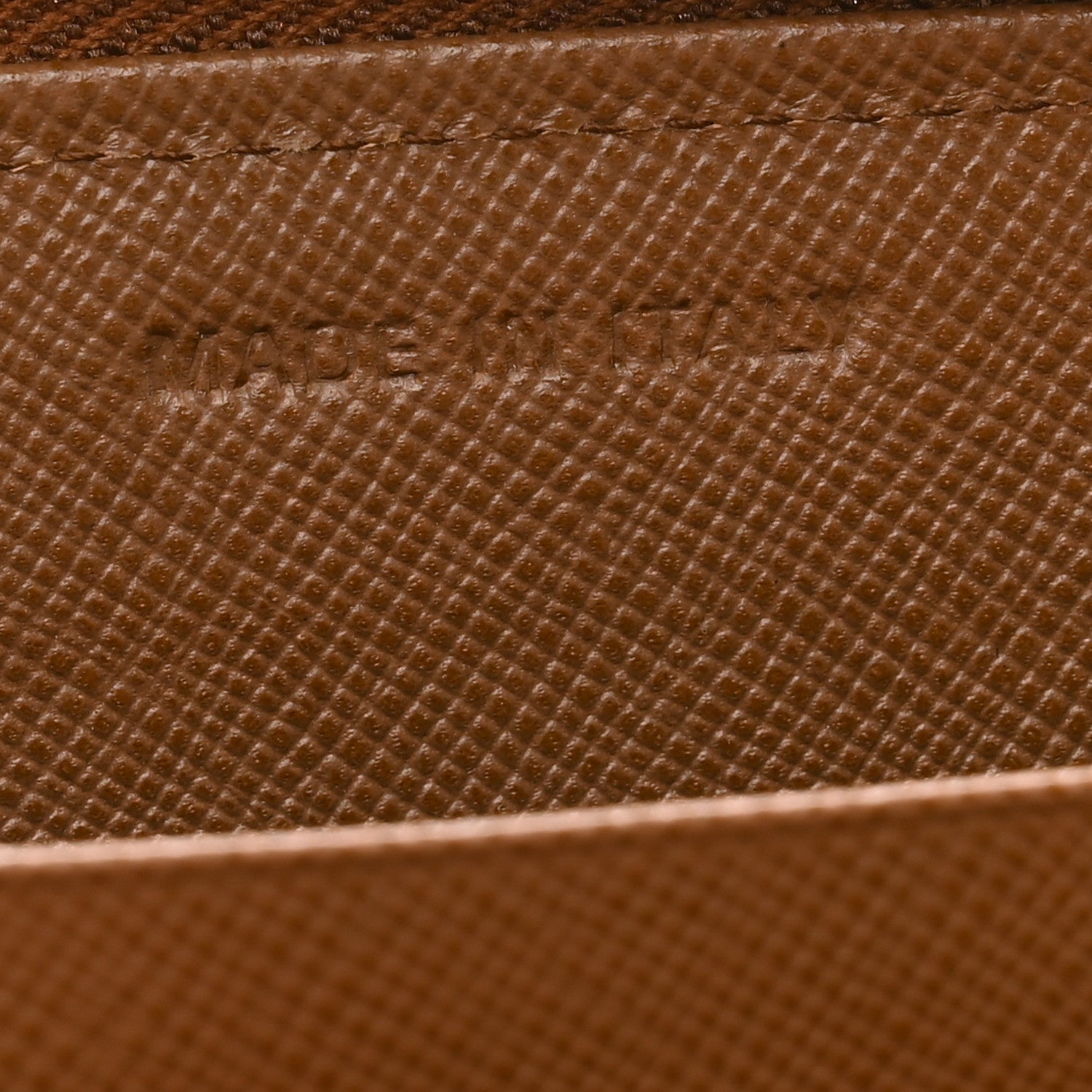 Prada Saffiano Triangle Zip Around Wallet Caramel 8 of 9