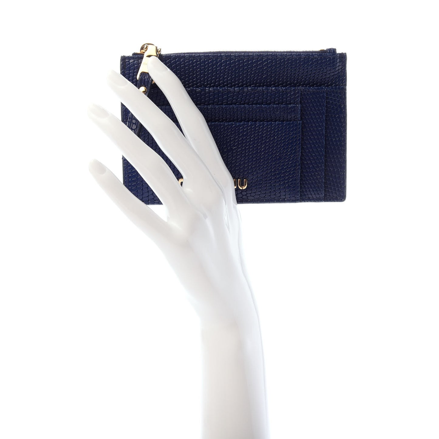 Lizard Zip Card Holder Blue