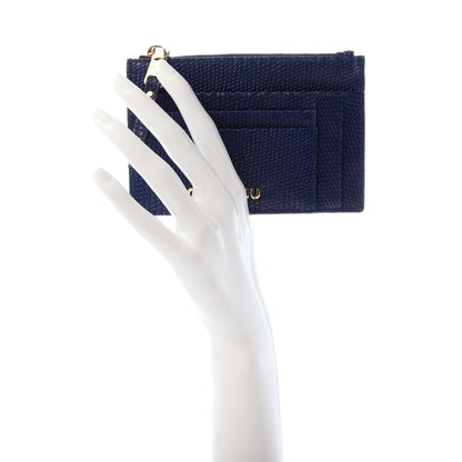 Miu Miu Lizard Zip Card Holder Blue 2 of 6