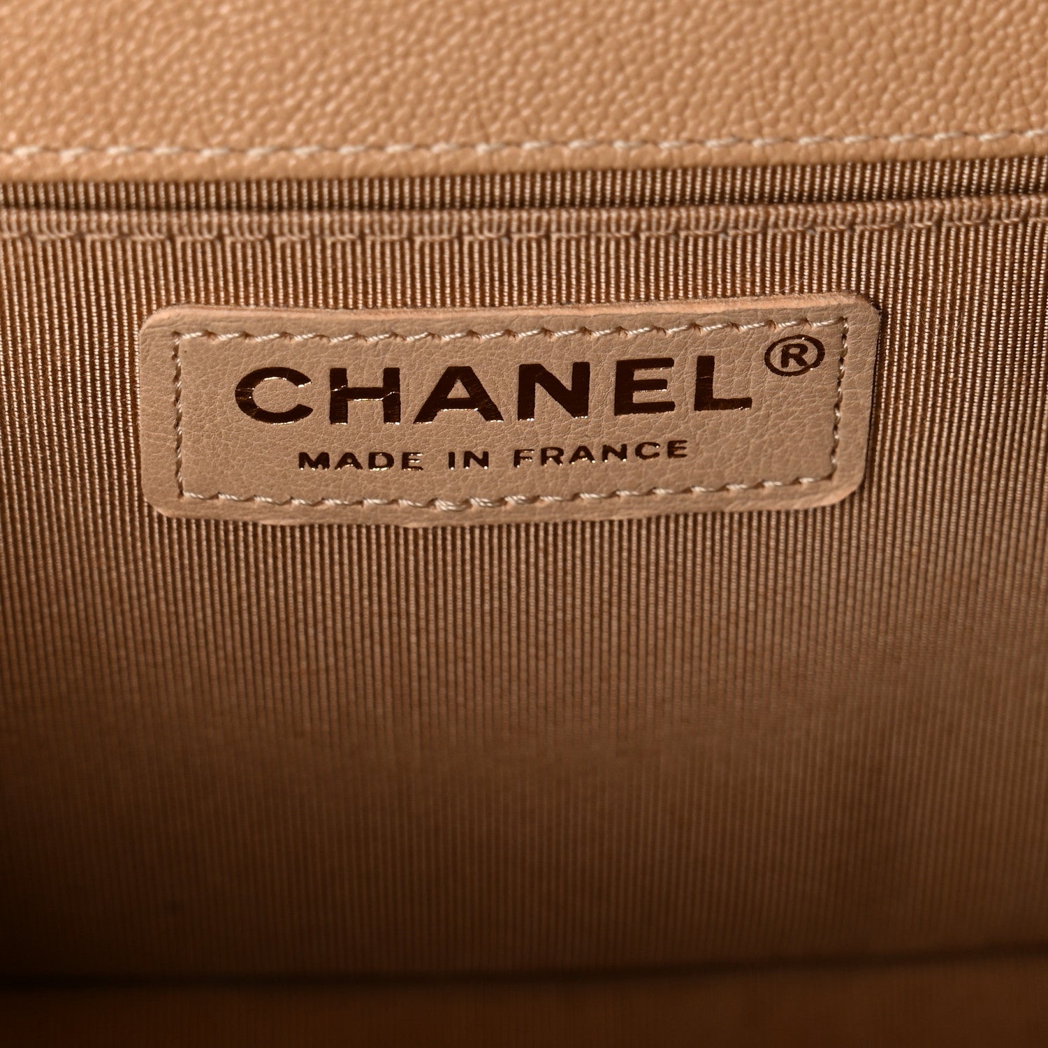 Chanel Caviar Quilted Medium Boy Flap Beige 6 of 10