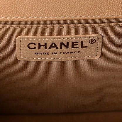 Chanel Caviar Quilted Medium Boy Flap Beige 6 of 10