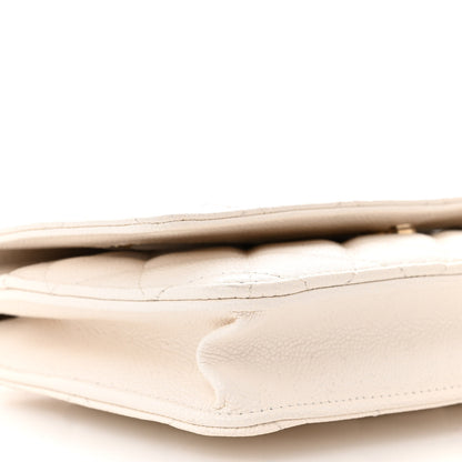 Chanel Caviar Quilted Wallet on Chain WOC White 10 of 12