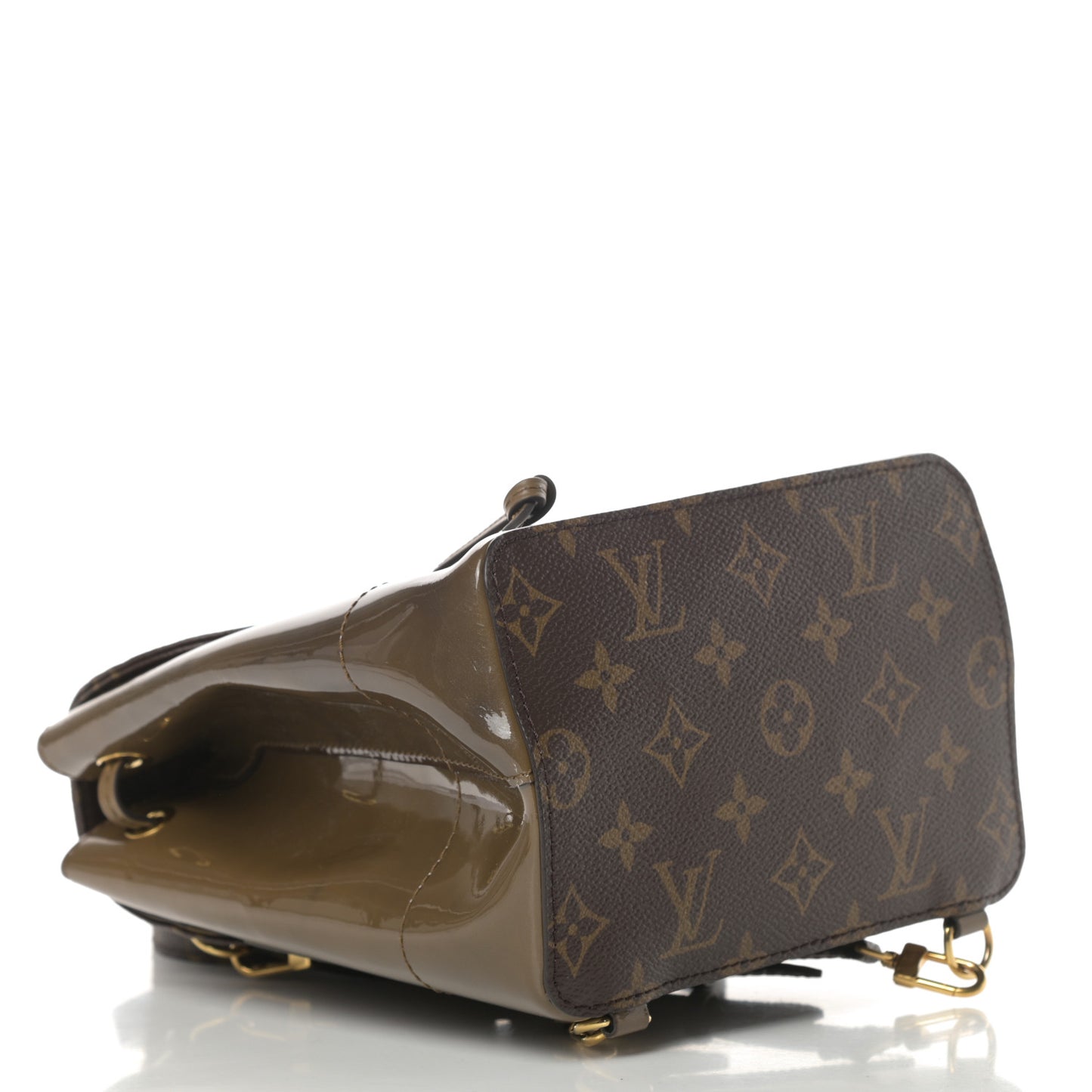 Patent Monogram Hot Springs Backpack Vert Bronze