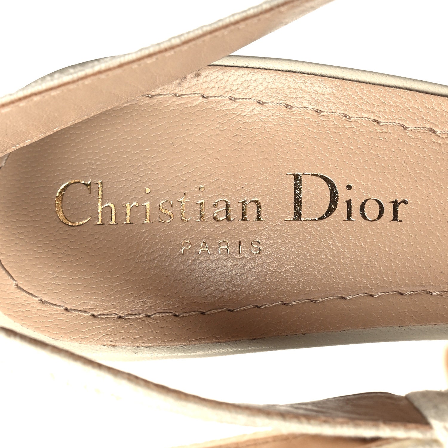 Christian Dior Mesh Embroidered J'Adior Slingback 100mm Pumps 38.5 Ivory 8 of 8