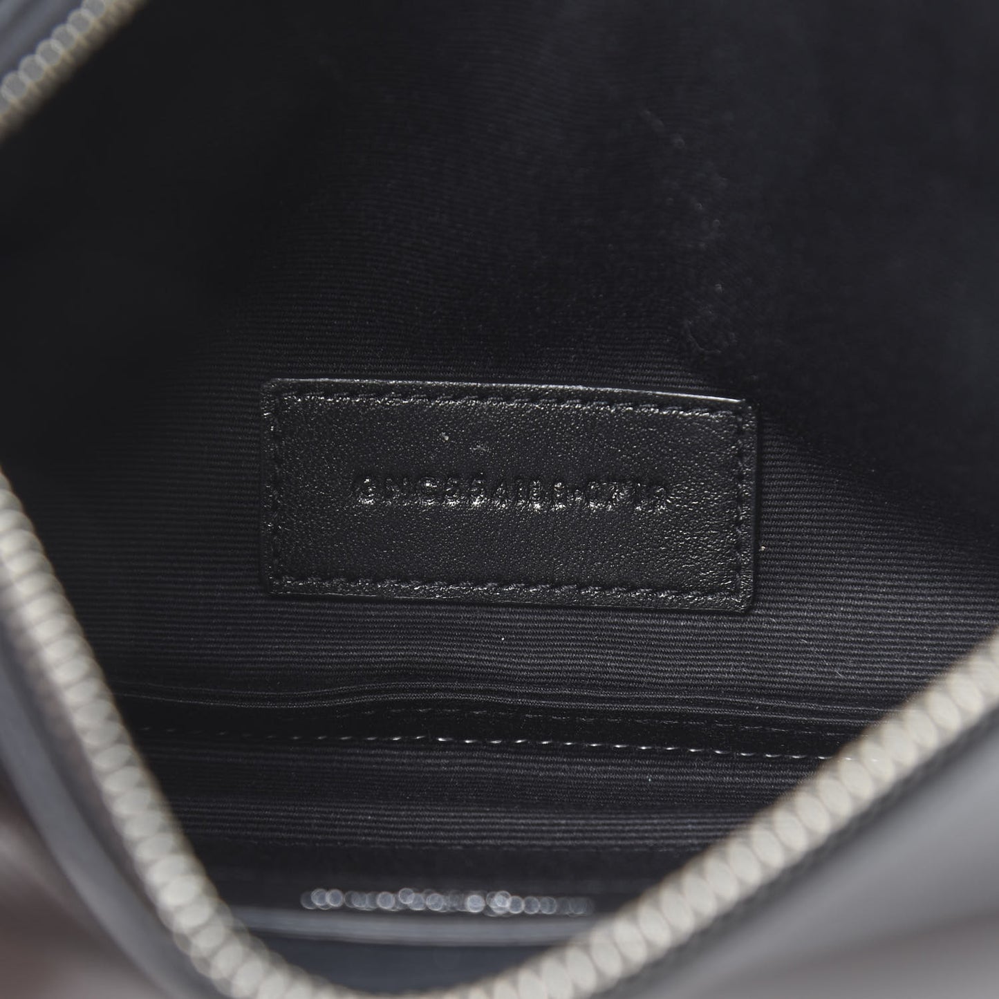 Lizard Embossed Monogram Bill Pouch Black
