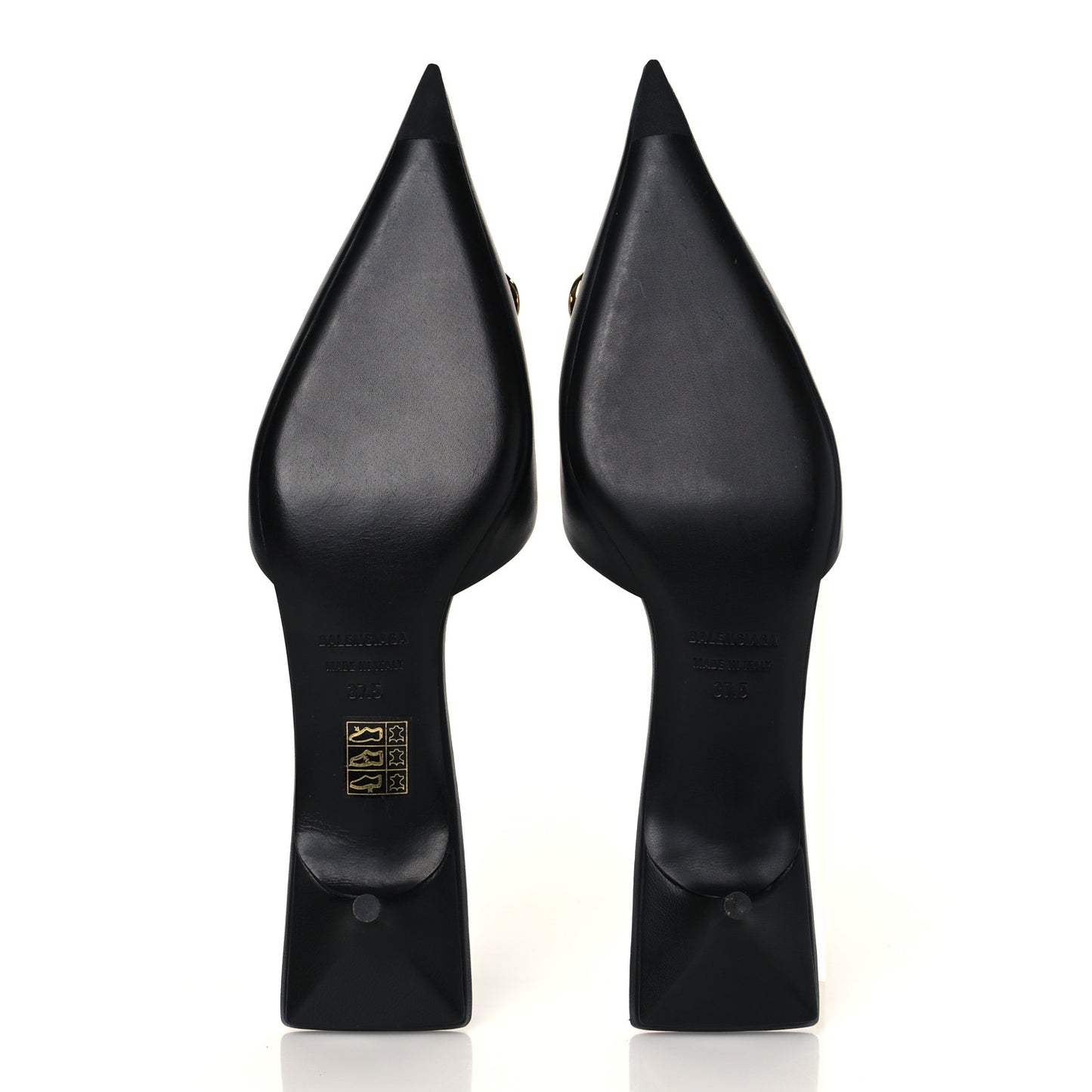 Soft Nappa BB Square Knife Pointed Toe 40mm Mules 38 Black