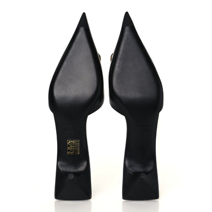 Balenciaga Soft Nappa BB Square Knife Pointed Toe 40mm Mules 38 Black 6 of 10