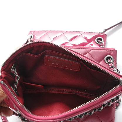 Chanel Patent Quilted Crossbody Pink 6 of 10
