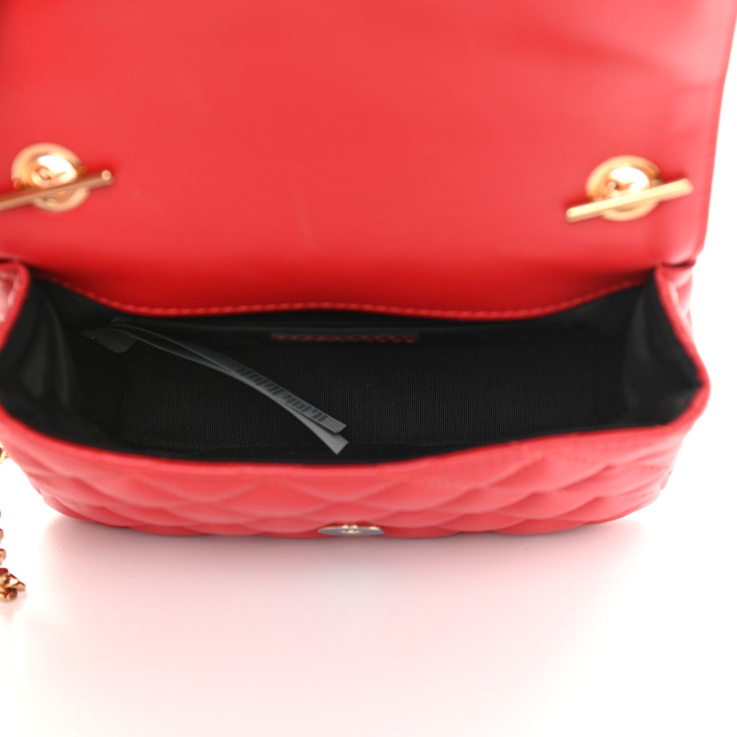 Versace Nappa Quilted Small Medusa Chain Crossbody Red 5 of 11