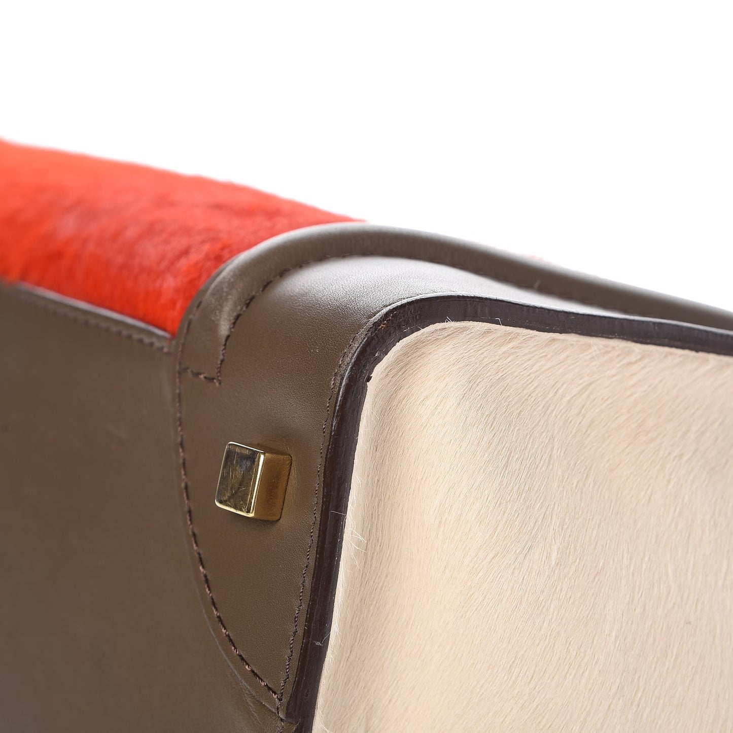 Pony Hair Smooth Calfskin Mini Tri-Color Luggage