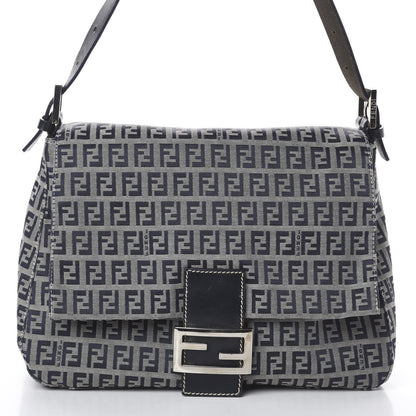 Fendi Zucchino Mama Baguette Navy 8 of 8