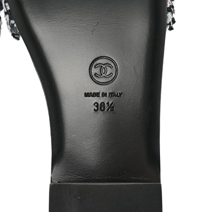 Chanel Tweed CC Chain Mule Sandal 38.5 Multicolor 8 of 11