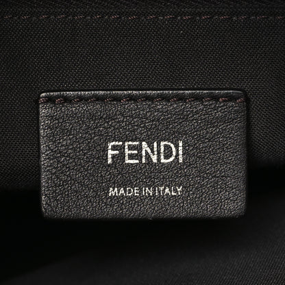 Fendi Vitello Dolce Bi-Color FF 1974 Embossed Medium By The Way Boston Bag Maya Black 6 of 9