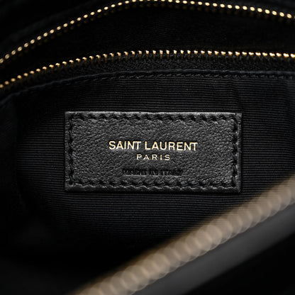 Saint Laurent Calfskin Y Quilted Monogram Medium Loulou Chain Satchel Black 6 of 11