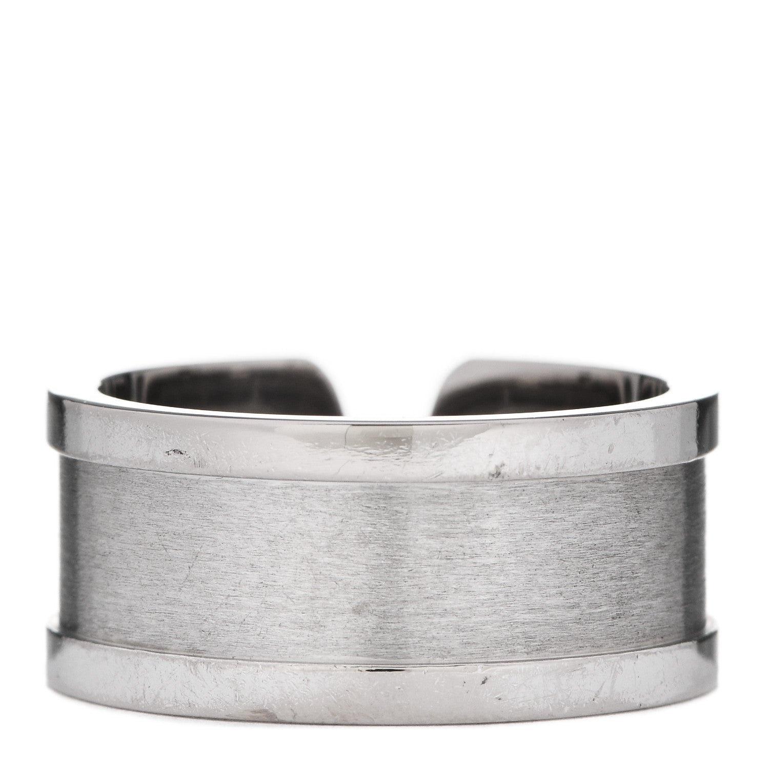Cartier 18K White Gold 10mm Logo De Cartier Ring 59 8.75 3 of 6