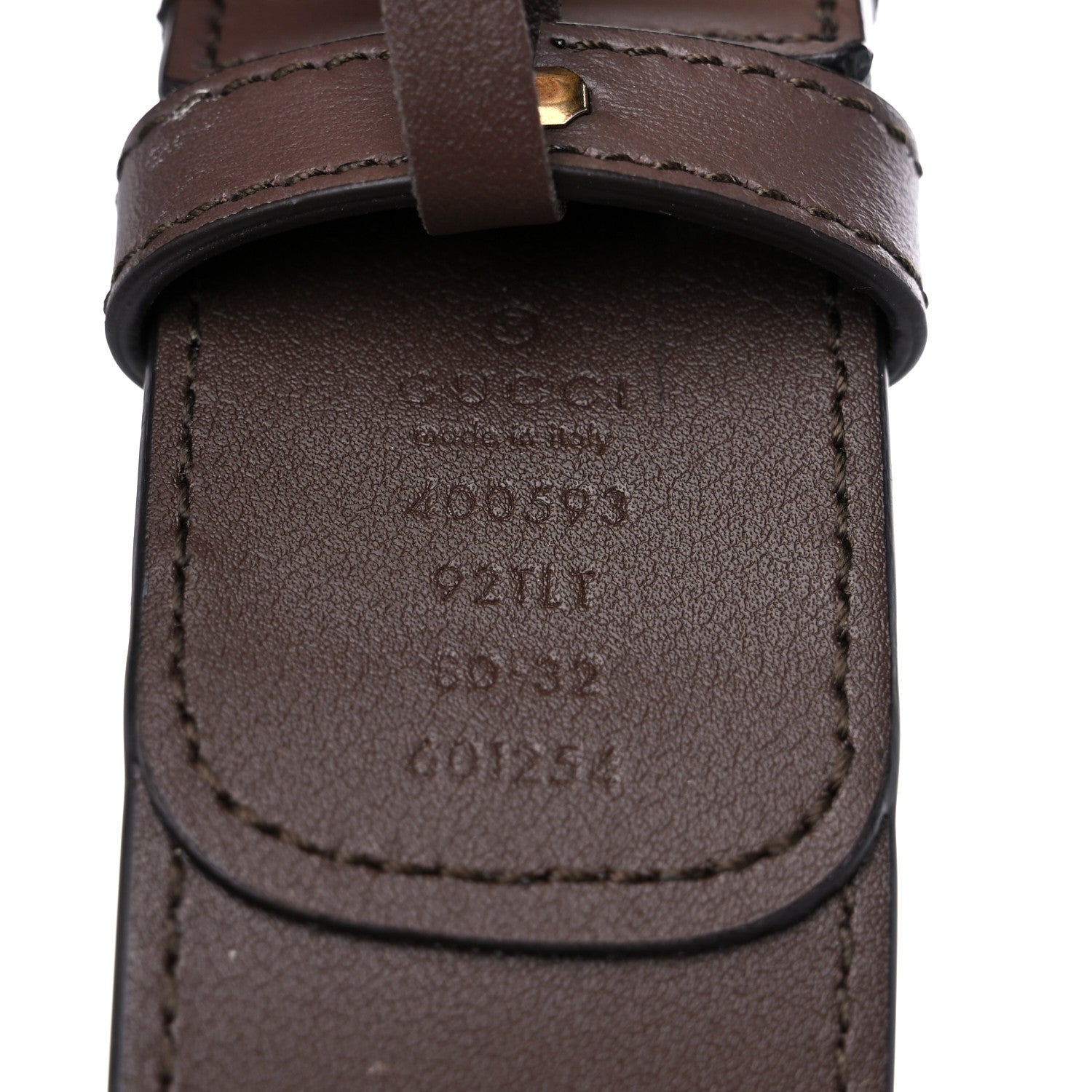 Gucci GG Supreme Monogram Matte Plutone Calfskin Double G 40mm Belt 80 32 Beige Ebony New Acero 3 of 6