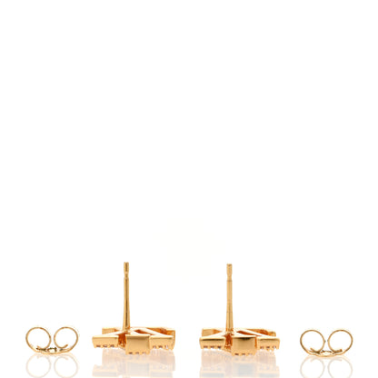 Louis Vuitton Metal Crystal LV Iconic Earrings Gold 3 of 6