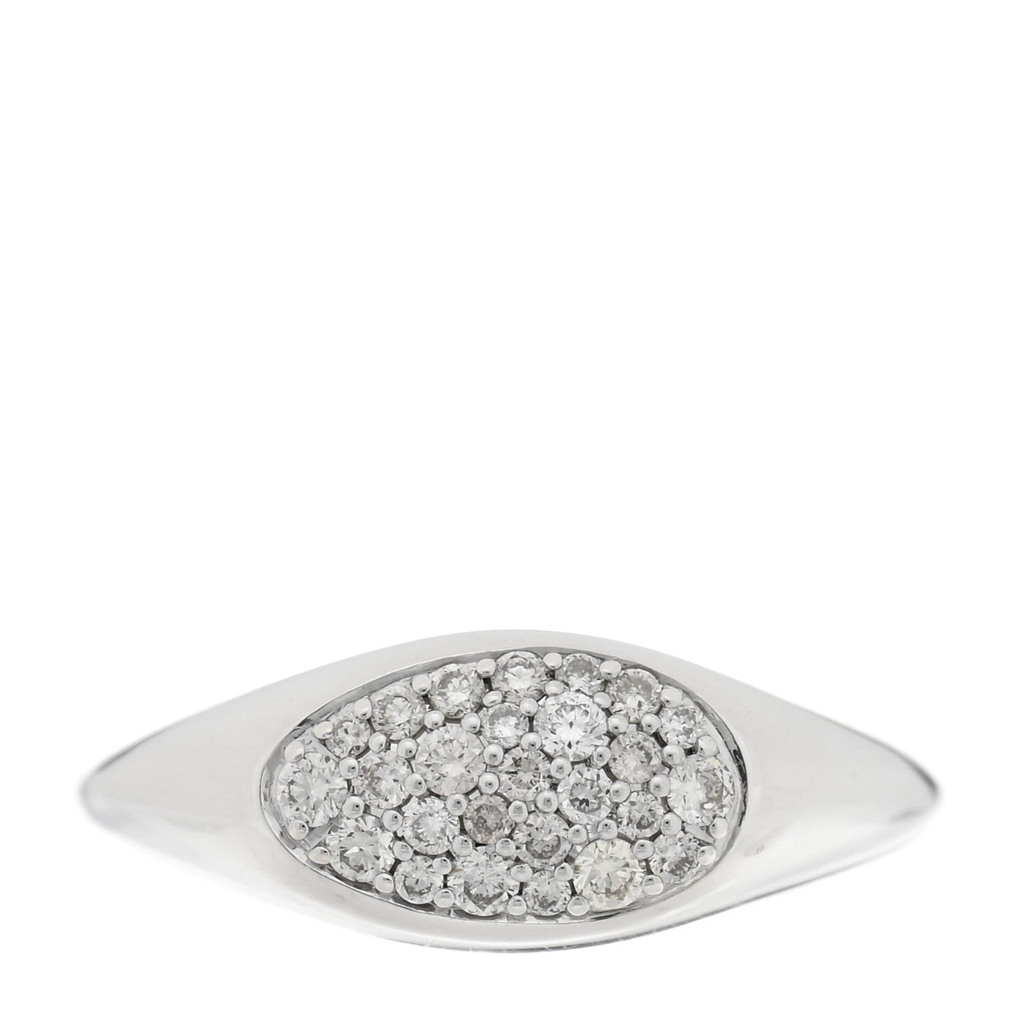 Sterling Silver Diamond Pebble Ring 49 5