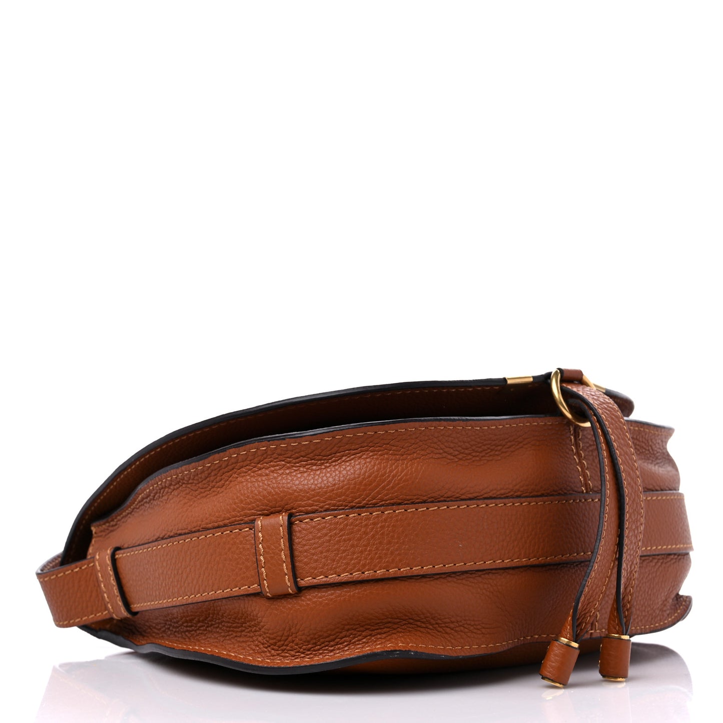 Calfskin Medium Marcie Round Crossbody Bag Tan
