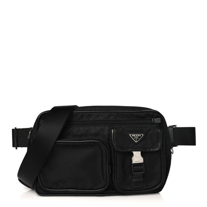 Prada Tessuto Nylon Multi Pocket Belt Bag Black 1 of 8